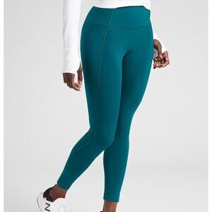 Athleta Velocity Stash Pocket 7/8 Tight - XS Coastal Teal